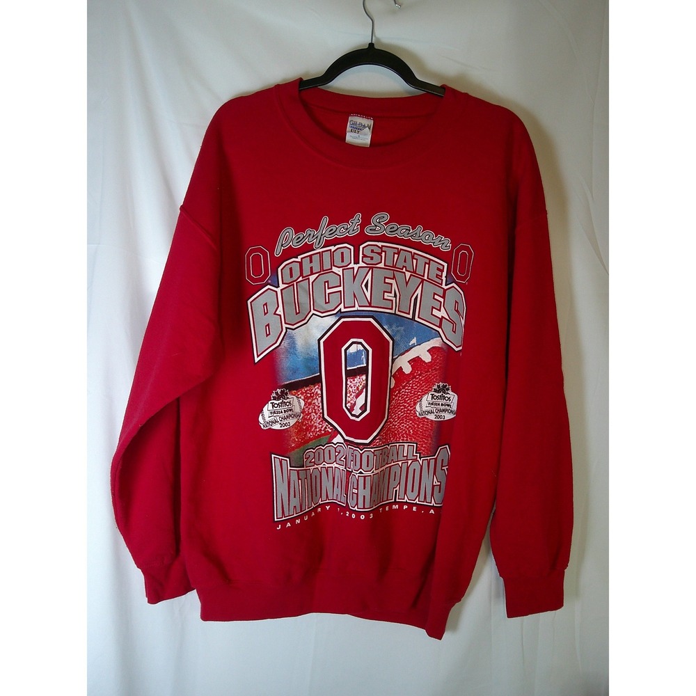 Vintage Ohio State Buckeyes 2002 National Champions Sweatshirt Mens Large Red